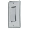 Hubbell Wiring Device-Kellems TradeSelect, Switches and Lighting Controls, Decorator Switch, Residential Grade, Rocker Switch, General Purpose AC, Single Pole, 15A 120/277V AC, Push Back and Side Wired, Gray RSD115GY